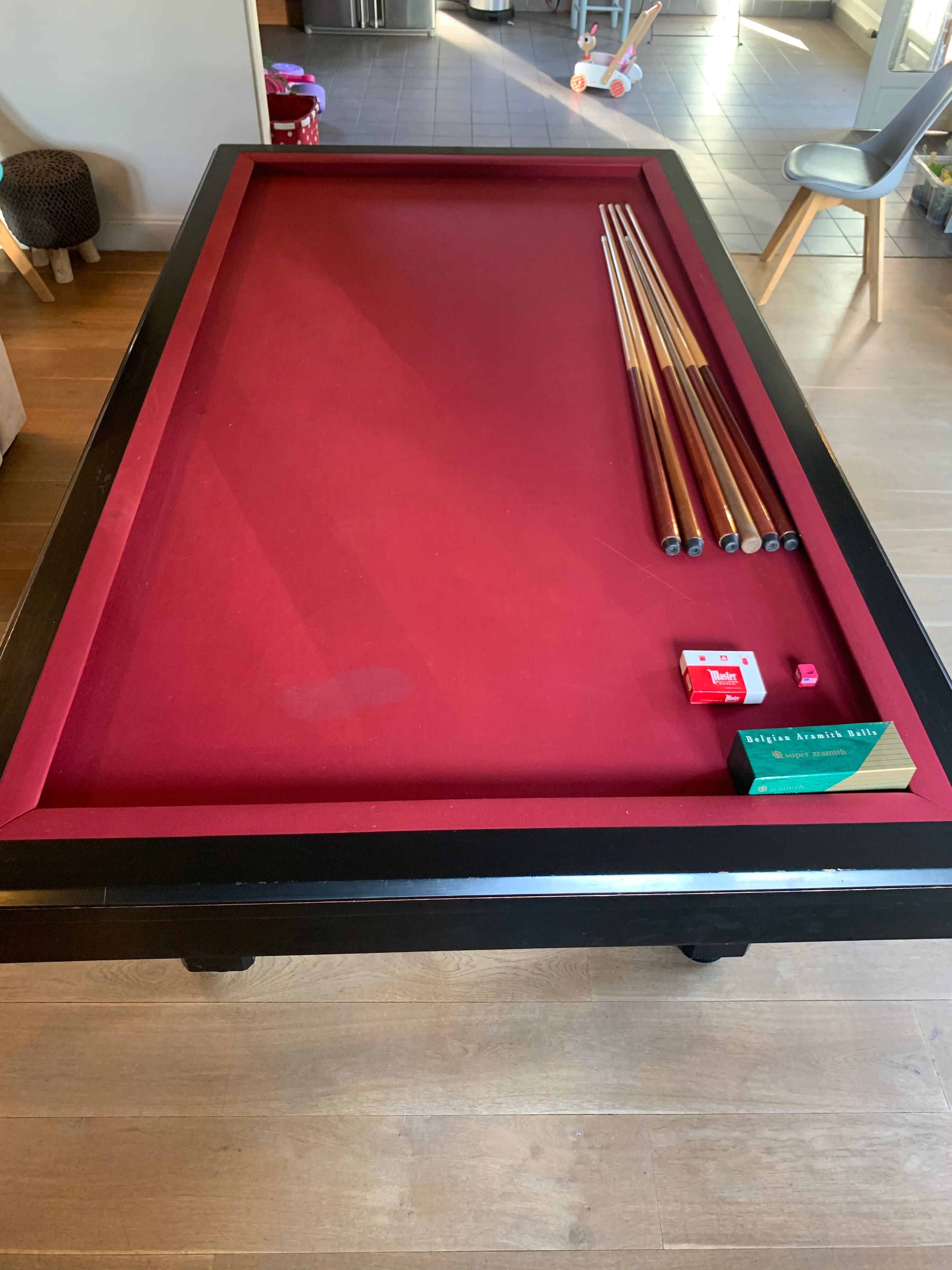 French billard, carambola, 3 marbles