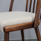1960s Antonin Suman Set of Six Beech Dining Chairs, Restored