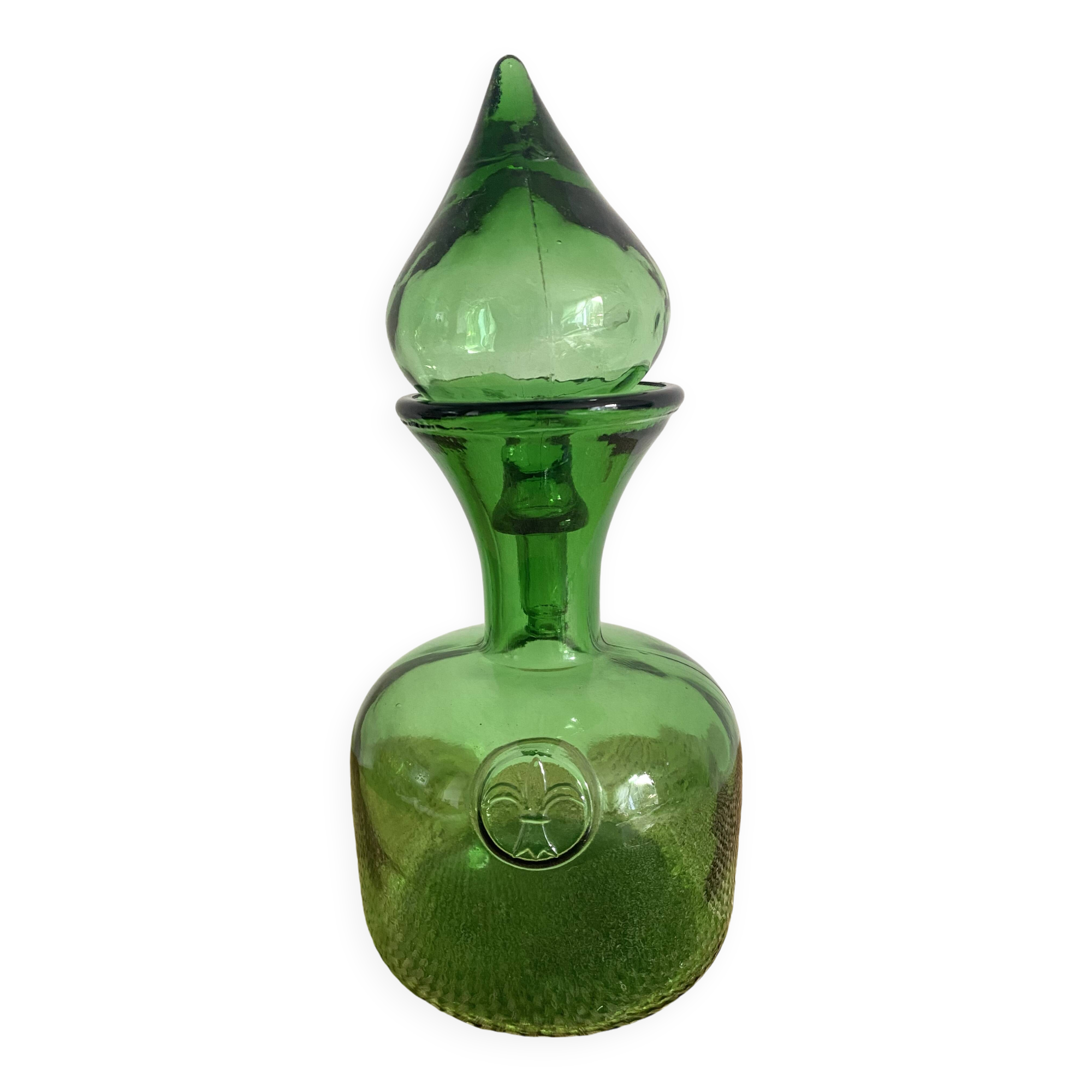 Vintage carafe in tinted green