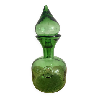 Vintage carafe in tinted green