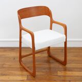 Baumann Sleigh Armchair - Restored - Fabric, foam & straps: new