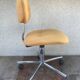 Former strafor adjustable metal chrome office chair - yellow fabric seat