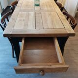 Solid oak farmhouse table