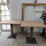 Bistro table in wood and metal