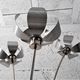 Large lamp on foot / Lamplamp flowers stainless and chrome / Vintage 1960 - 1970