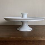 19th century XL office mounted plate, white earthenware display stand