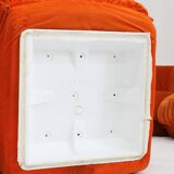 Airborne sectional sofa 'Patate' in orange corduroy, set of 7