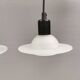 White glass UFO pendant lights by Design-Light, early 1990s Denmark