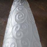 Opalescent glass vase with art deco style décor