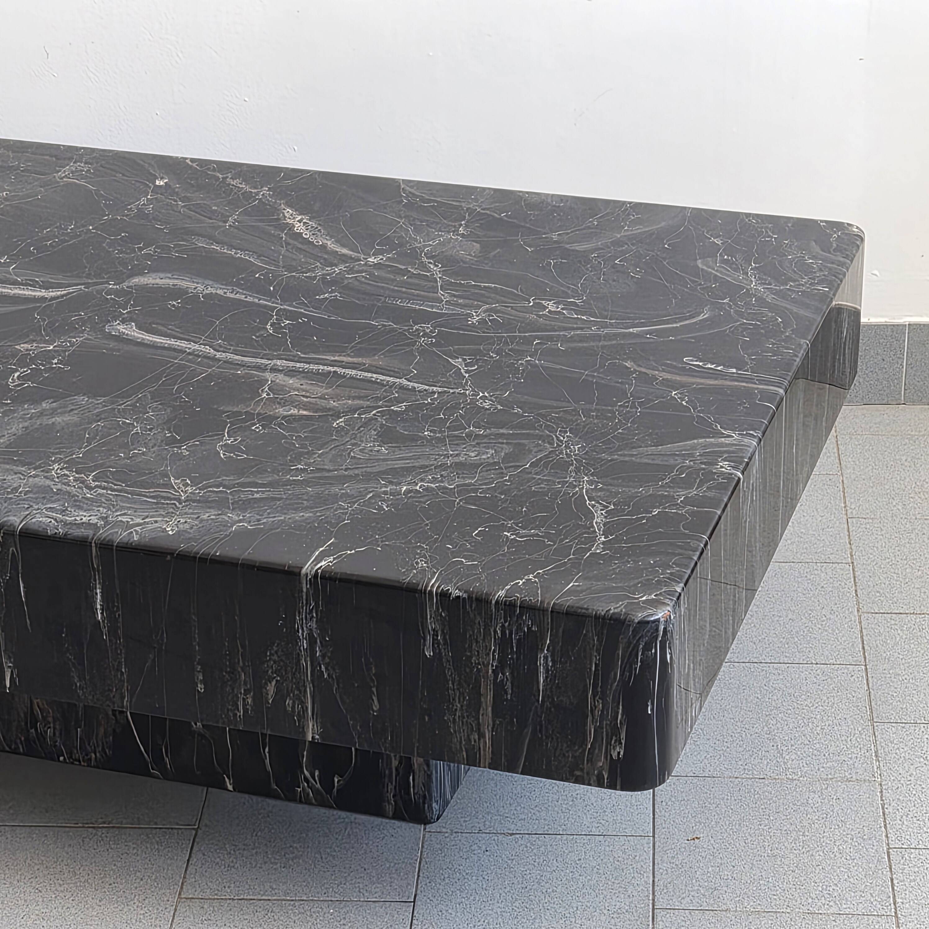 1970s vintage marble effect coffee table