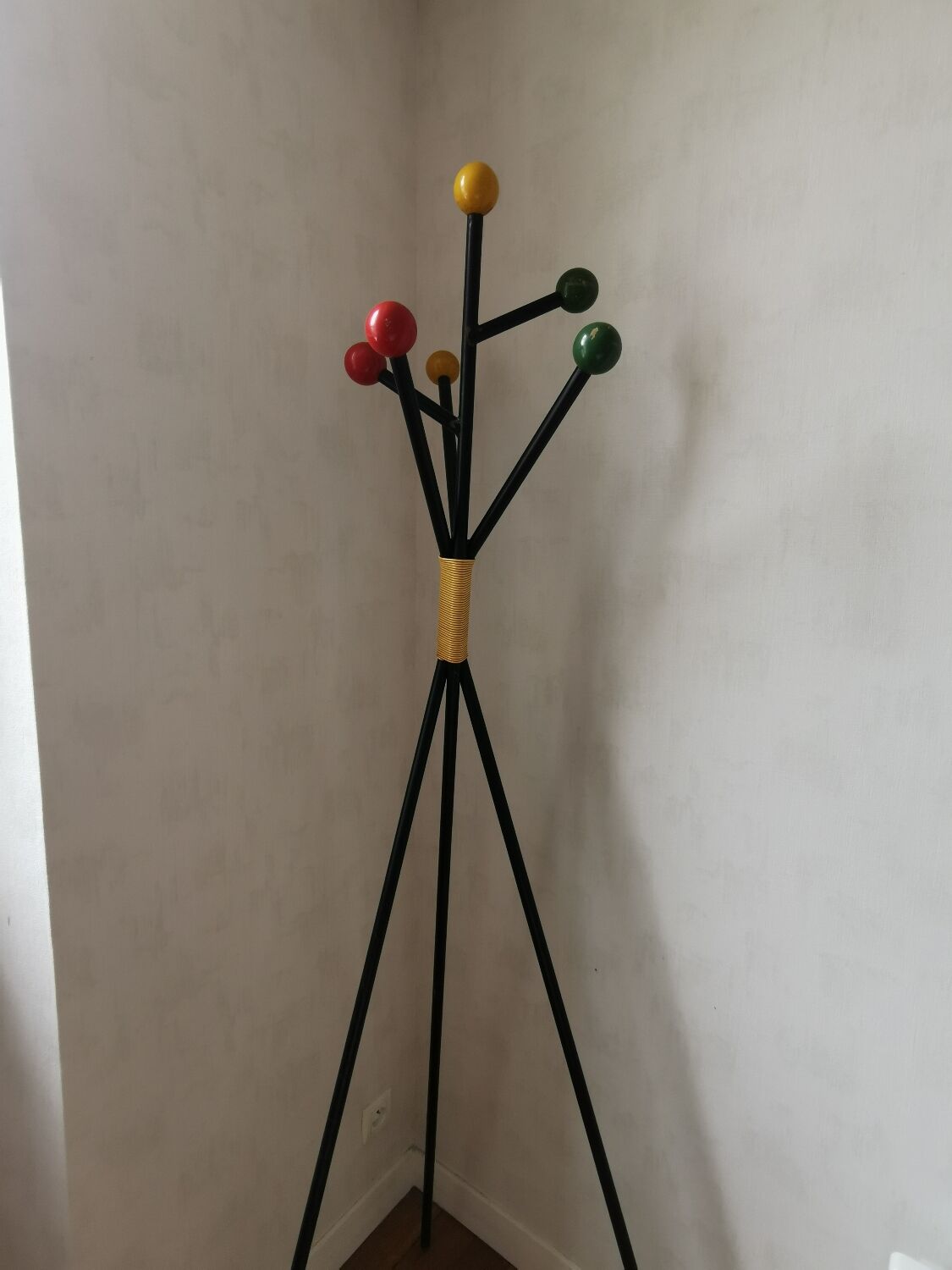 Vintage coat rack 50s balls