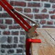 Lampe architecte RDA rouge 70's