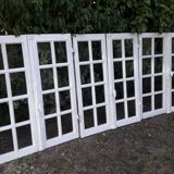 Fenêtre chêne H96,9xL81cm ancienne petits carreaux