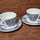 Pair of Rivanel cups in old opaline glass, vintage decor