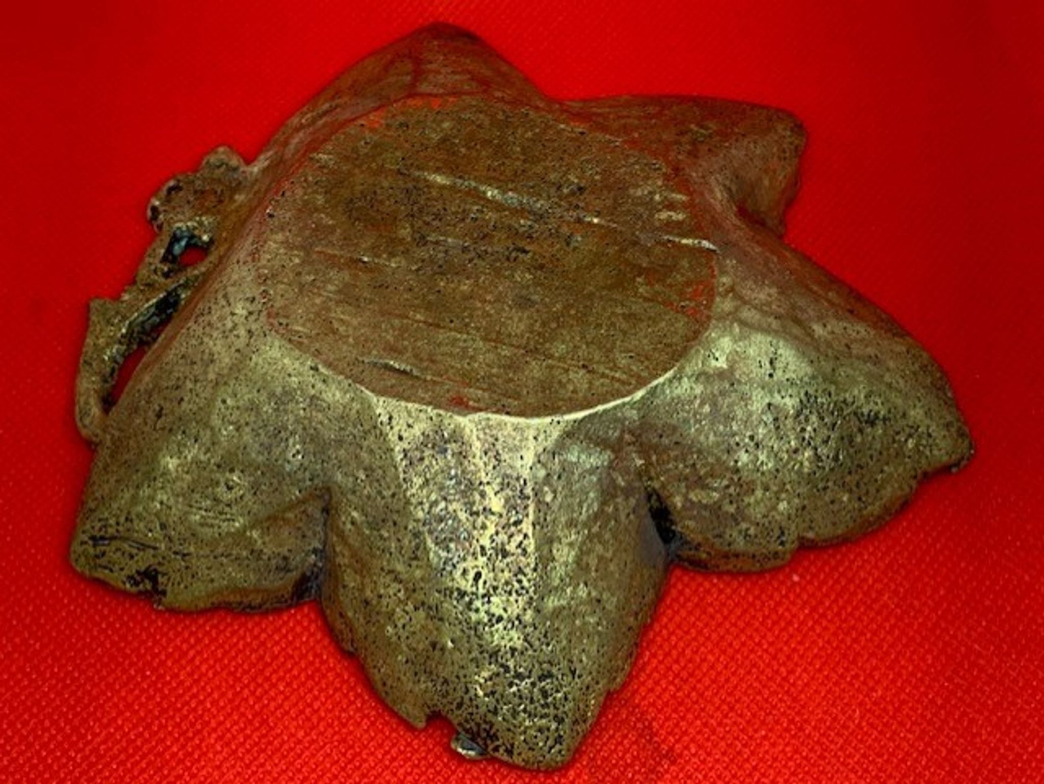 Vide poche bronze feuille