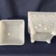 Sweet box jewellery box in white opaline decorated with cherries