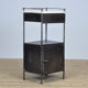 Steel hospital bedside cabinet with a marble top, 1920's
