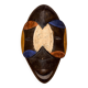 Vintage Hand-Carved African Wooden Mask - Geometric Tribal Wall Decor