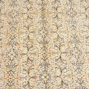 9x13 Vintage Cream Blue Persian Rug, Turkish Handmade Wool Floral Carpet