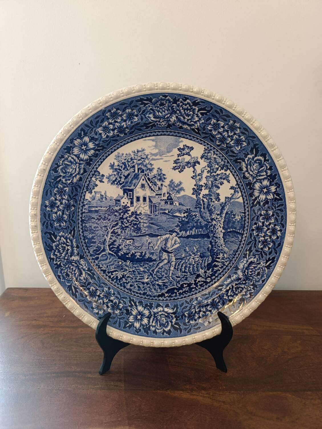 Grand plat rond villeroy & boch rusticana - Bleu