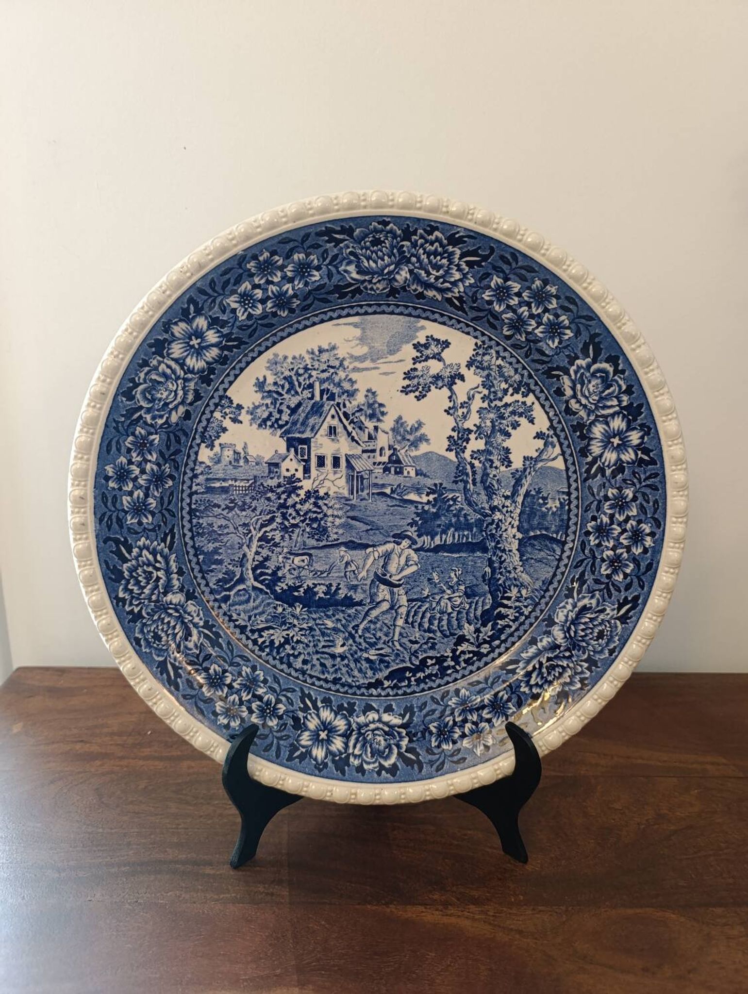 Large round Villeroy & Boch Rusticana platter - Blue