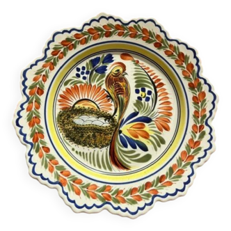 Decorative plate signed "henriot"