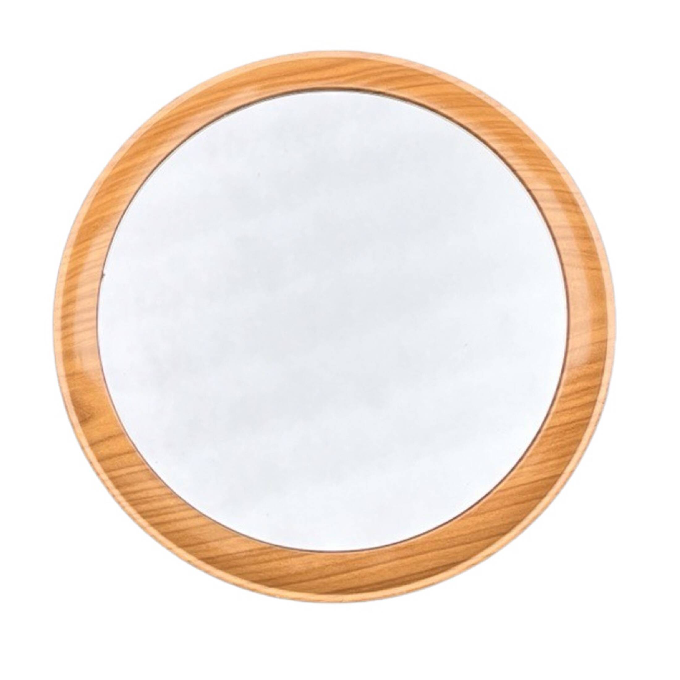 Round wall mirror, veb spanplattenwerk gotha germany, 1970s.