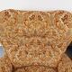 Set of 2 vintage armchairs in floral fabric with fringes from the 60s 70s