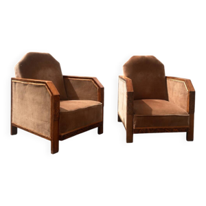 paire de fauteuils club - art