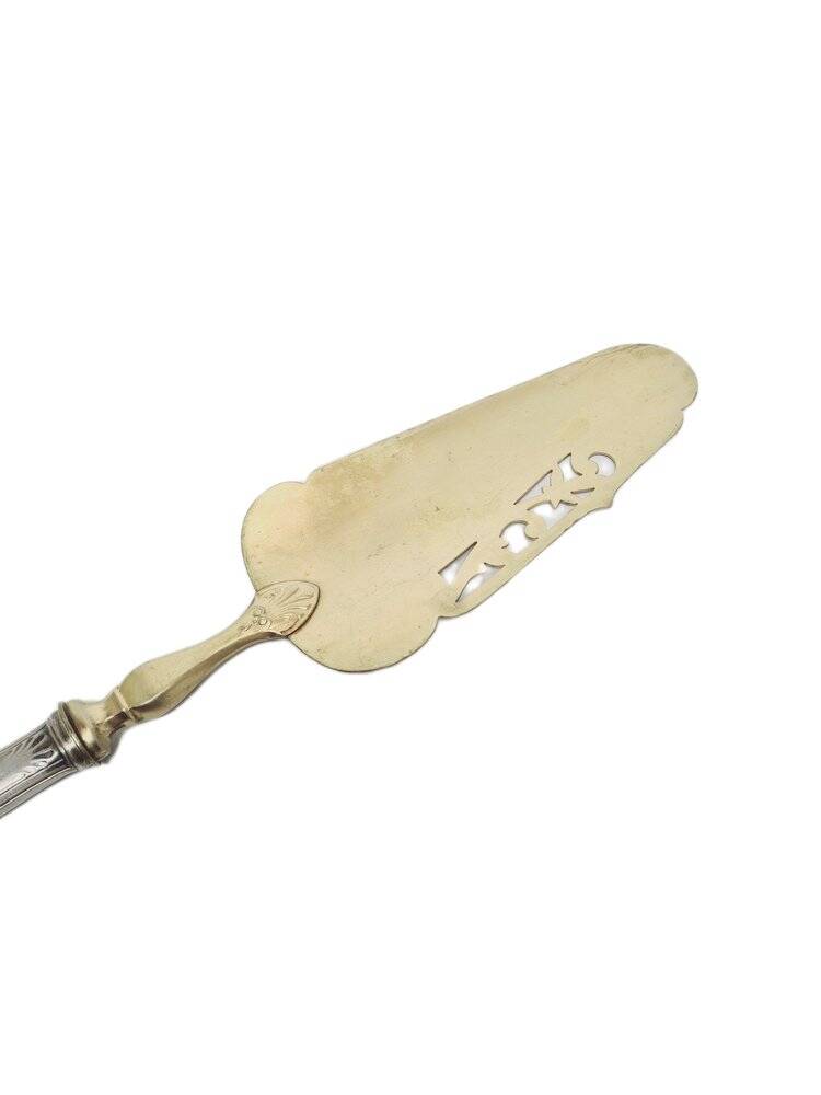 Eclectic silver plated cake shoulder, 1900s