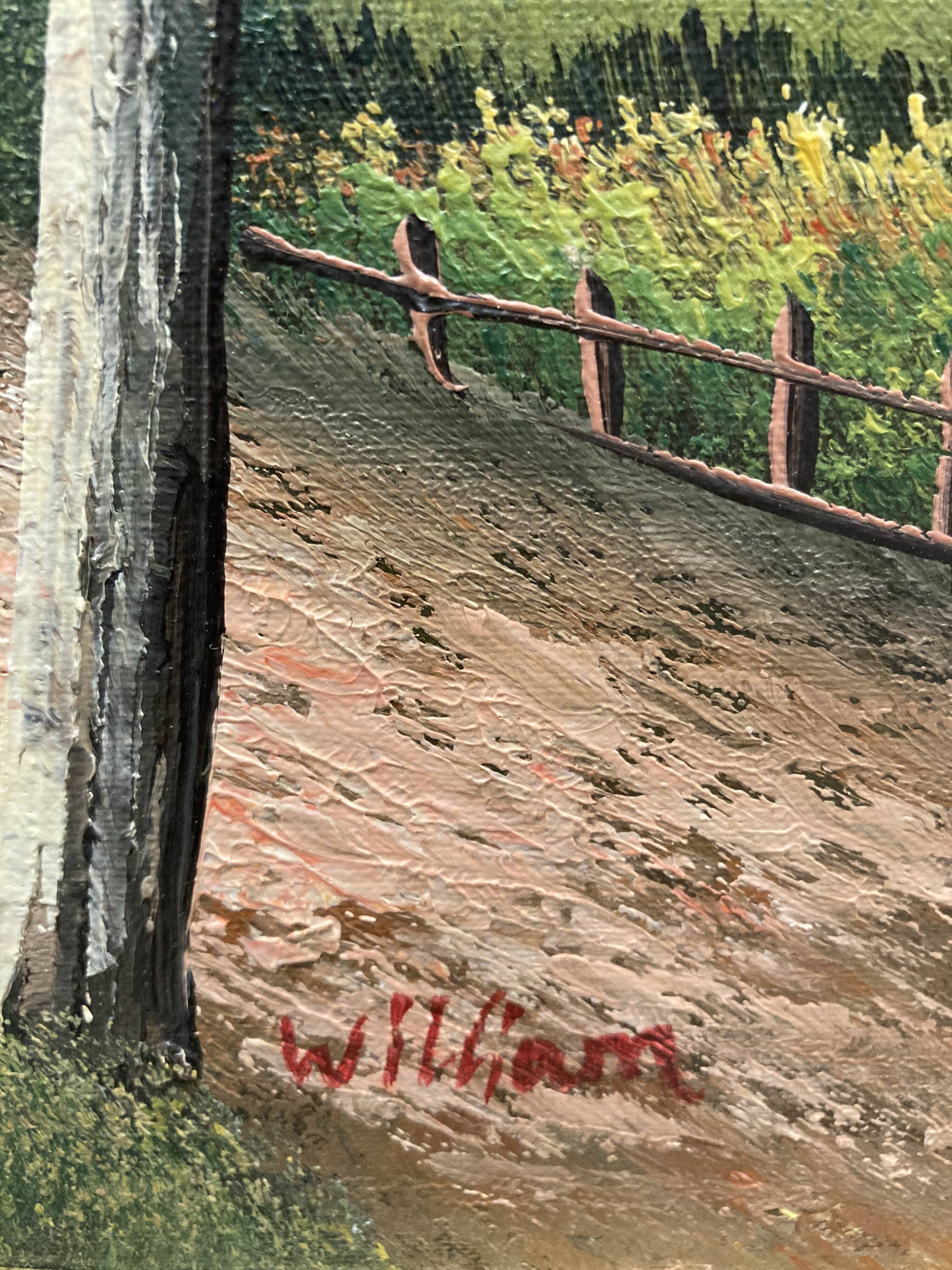 Landscape at the mill painting