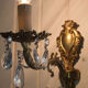 Applique en laiton avec pampilles en verre