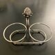 1 old aperitif server in metal and glass