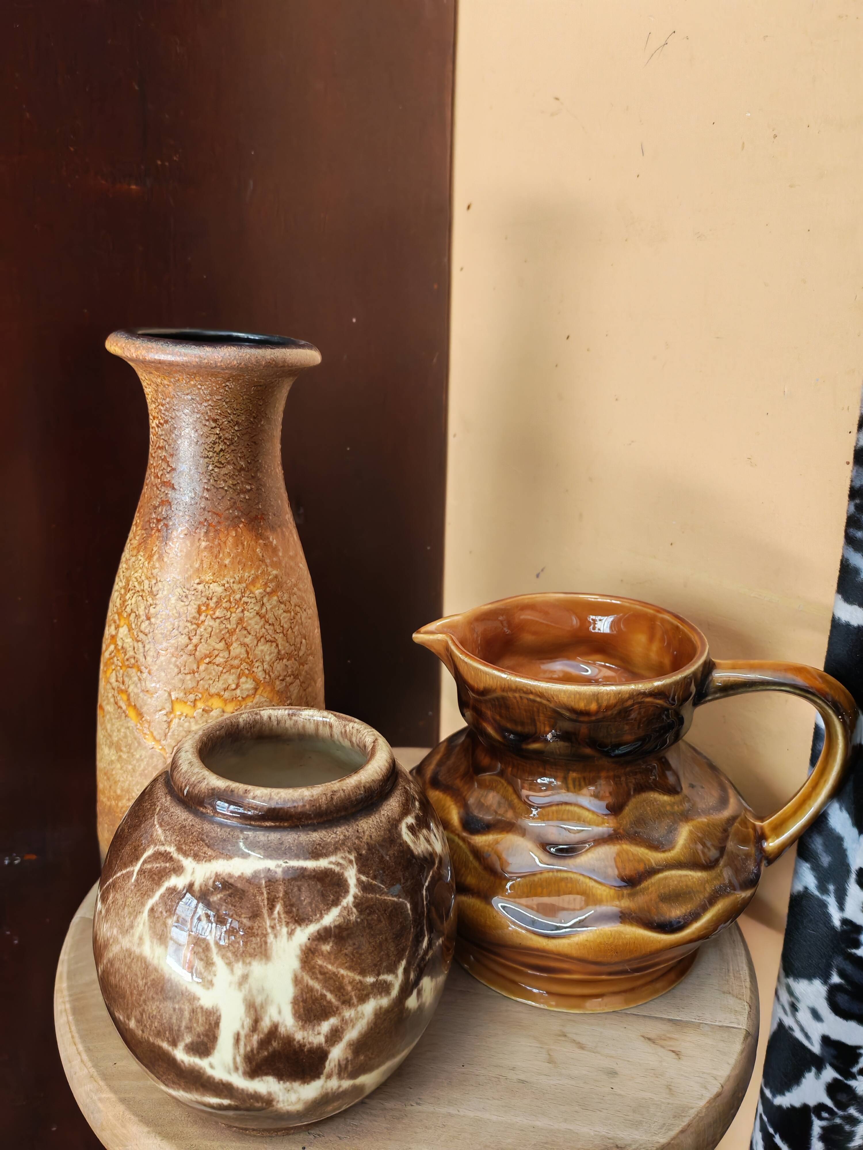 Lot de 3 vases  style organique