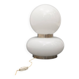 Table lamp with double white glass diffuser, 1970s