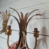 Sconces to ears of wheat and golden foliage