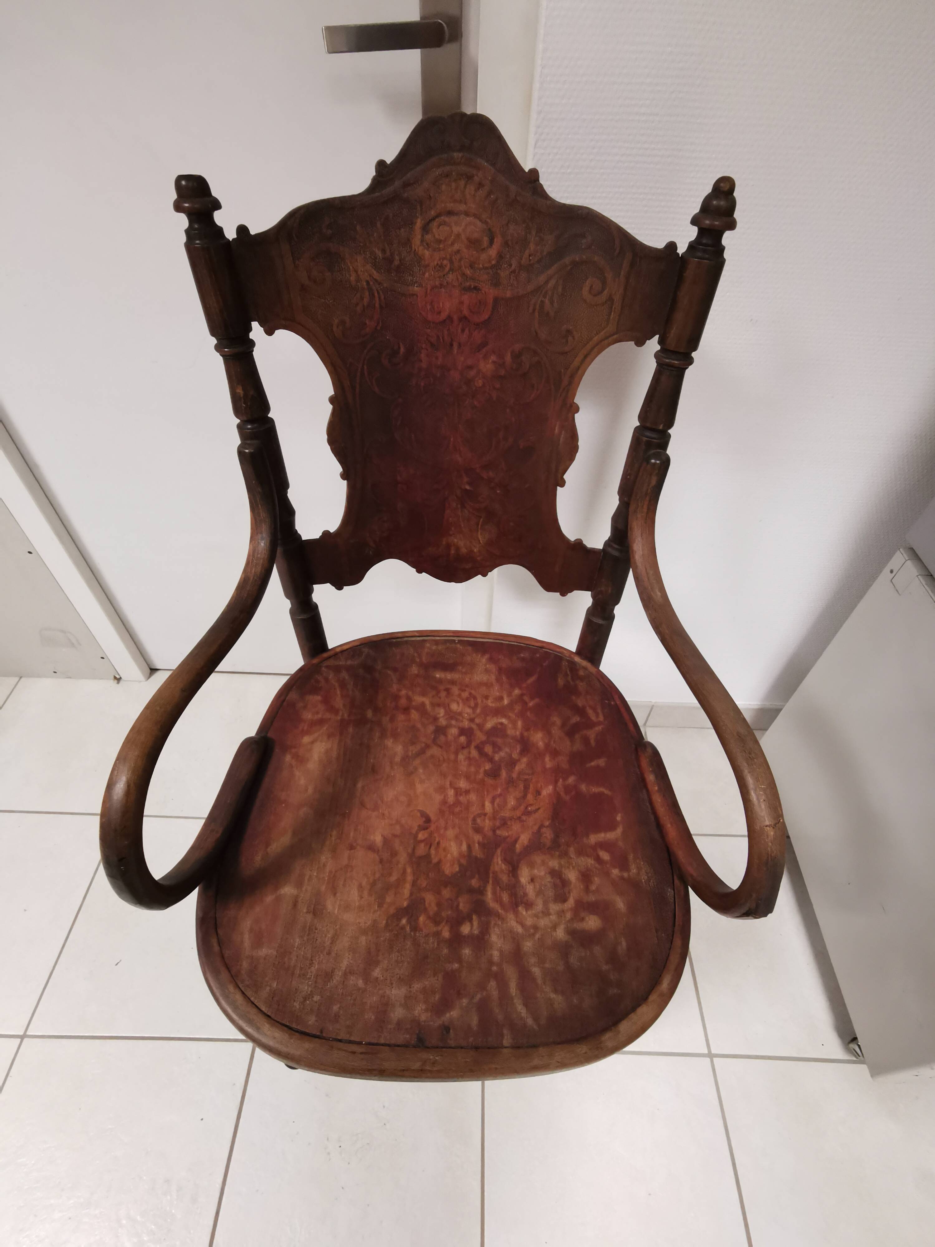 Old fischel armchair, bentwood chair