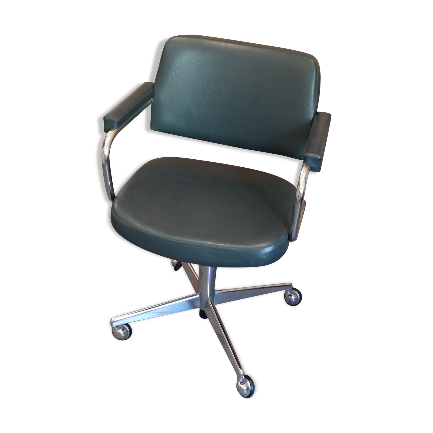 Fauteuil de bureau à roulettes années 60