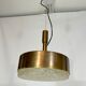 Mid-century Stilnovo brass pendant light from 50s