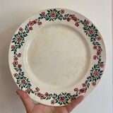 Set of 8 flat plates vintage model Cécile de HBCM