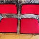 Chaise Cesca B32 Marcel Breuer tissu rouge