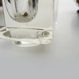 Inkwell nineteenth in marble and glass bottle