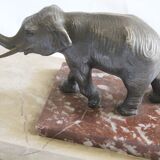 Elephant art deco marble lamp