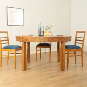 Table à manger extensible élégante par Ruscheweyh, années 1930, noyer