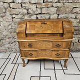 Scrétaire commode galbé marqueté