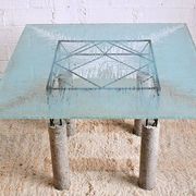 Table en béton et verre meulé, Italie 1980