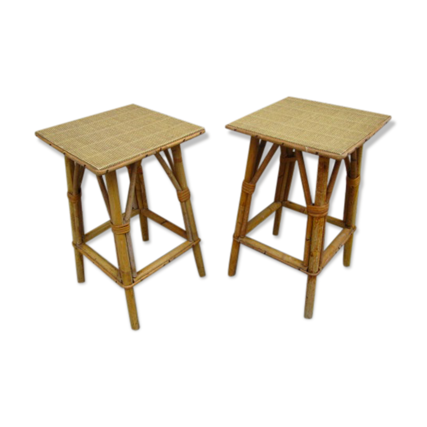 Old bamboo stools