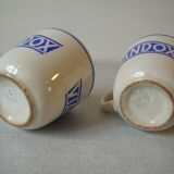 Set of 2 old cups viandox ceramic