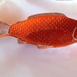 Glazed terracotta fish dish