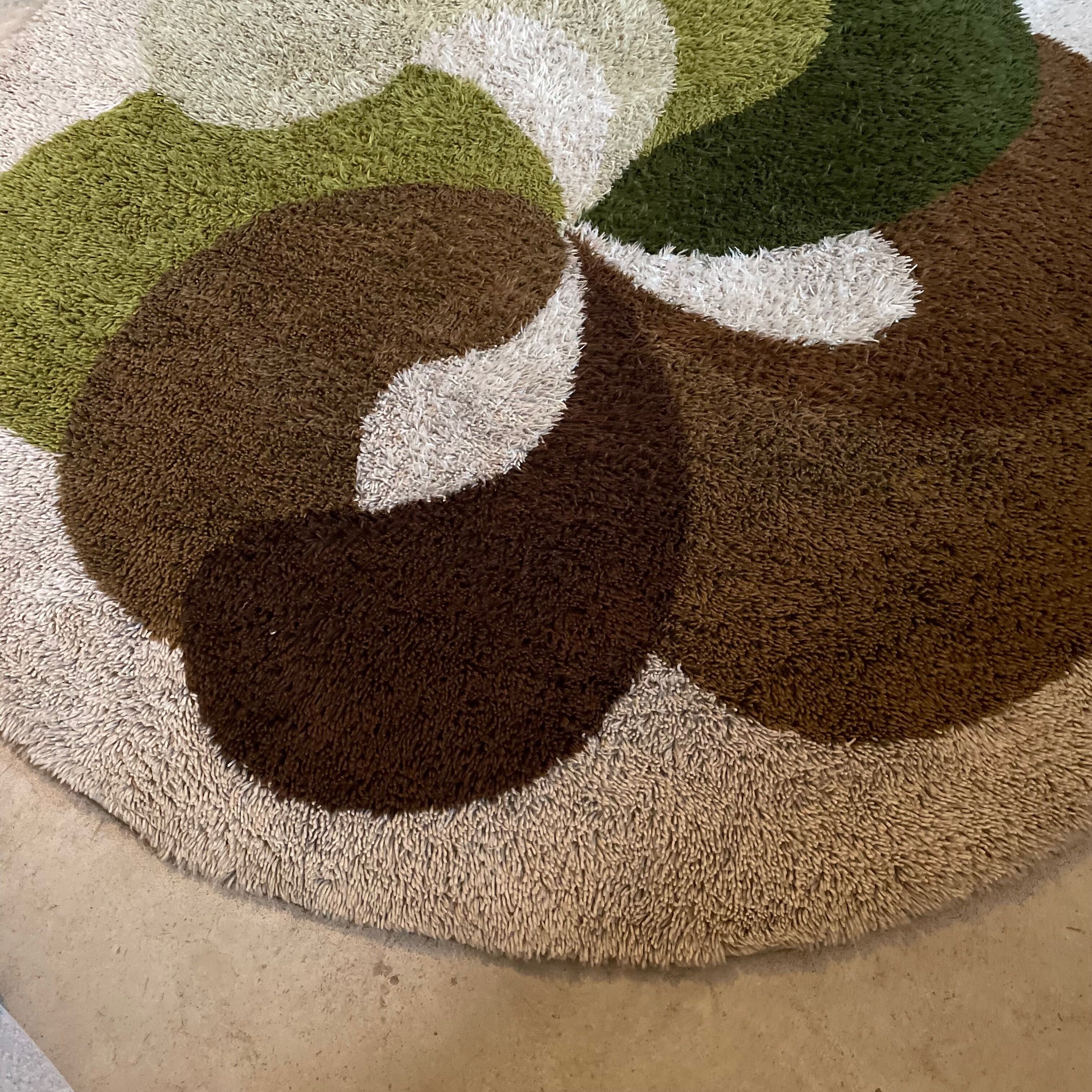 Xl psychedelic high pile rya rug desso netherlands, 1970s